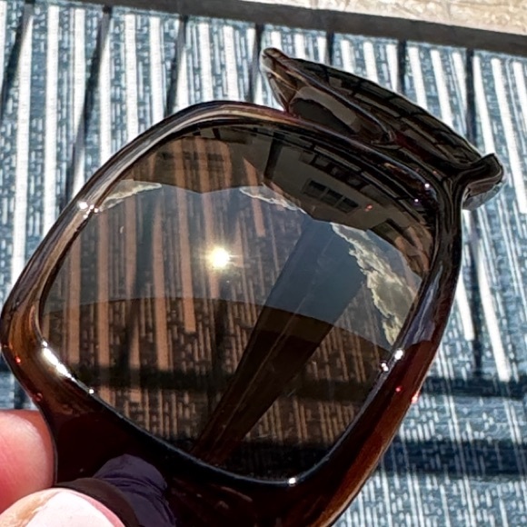 Maui Jim Palms Super Thin Glass Chocolate Polarized Wrap Sunglasses with Case - Picture 13 of 16